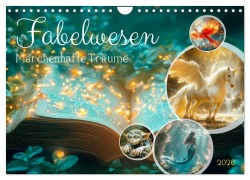 Cover-Bild zum Titel 'FABELWESEN Märchenhafte Träume (Wandkalender 2026 DIN A4 quer), CALVENDO Monatskalender' von 'Melanie Viola'