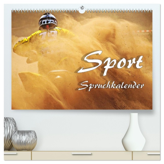 Sport Spruchkalender (hochwertiger Premium Wandkalender 2026 DIN A2 quer), Kunstdruck in Hochglanz - Liselotte Brunner-Klaus