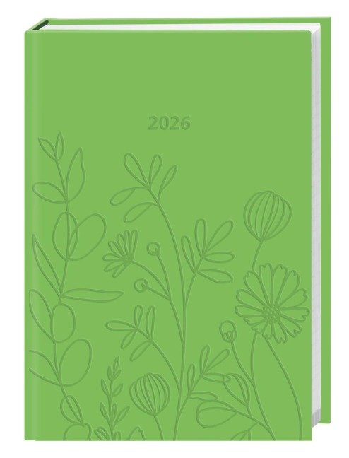 Kalenderbuch A6 grün 2026 - 