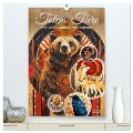 Totem-Tiere - Mythische Illustrationen von Krafttieren (hochwertiger Premium Wandkalender 2025 DIN A2 hoch), Kunstdruck in Hochglanz - Anja Frost