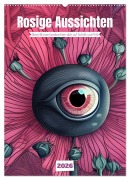 Cover-Bild zum Titel 'Rosige Aussichten - Diese Blumen beobachten dich auf Schritt und Tritt (Wandkalender 2026 DIN A2 hoch), CALVENDO Monatskalender' von 'Christine Aka Stine1'