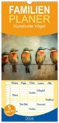 Familienplaner 2026 - Kunstvolle Vögel mit 5 Spalten (Wandkalender, 21 x 45 cm) CALVENDO - Steffen Gierok-Latniak