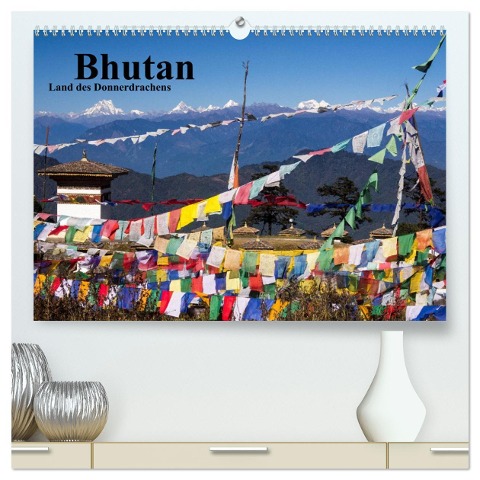 Bhutan 2024 - Land des Donnerdrachens (hochwertiger Premium Wandkalender 2024 DIN A2 quer), Kunstdruck in Hochglanz - Winfried Rusch - Www. W-Rusch. De