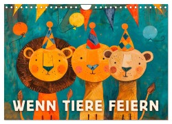 Cover-Bild zum Titel 'Wenn Tiere feiern (Wandkalender 2026 DIN A4 quer), CALVENDO Monatskalender' von 'Erich Krätschmer'