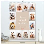 Cute animal families (High Quality Premium Wall Calendar 2026 DIN A2 portrait),CALVENDO 12 Month Wall Calendar - Melanie Viola