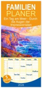 Familienplaner 2026 - Ein Tag am Meer - Durch die Augen der Impressionisten mit 5 Spalten (Wandkalender, 21 x 45 cm) CALVENDO - Anja Frost