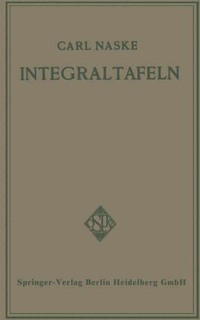 Integraltafeln - Carl Naske