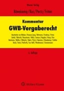 Cover-Bild zum Titel 'Kommentar zum GWB-Vergaberecht' von ''