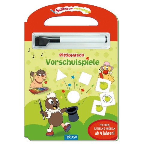 Trötsch Unser kleines Sandmännchen Schreib und wisch weg Vorschulspiele Pittiplatsch Pappenbuch - 