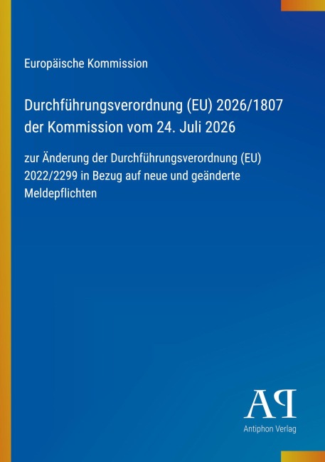 Durchführungsverordnung (EU) 2026/1807 der Kommission vom 24. Juli 2026 - Europäische Kommission