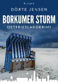 Cover-Bild zum Titel 'Borkumer Sturm. Ostfrieslandkrimi' von 'Dörte Jensen'