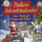 Cover-Bild zum Titel 'Italien-Adventskalender: Quiz-Buch mit Fragen und Rätsel' von 'Schlauvento Interactive'