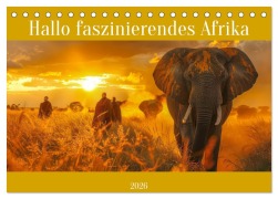 Cover-Bild zum Titel 'Hallo faszinierendes Afrika (Tischkalender 2026 DIN A5 quer), CALVENDO Monatskalender' von 'Liselotte Brunner-Klaus'