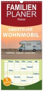 Cover-Bild zum Titel 'Familienplaner 2026 - Abenteuer Wohnmobil - Camping, Vanlife, Roadtrips mit 5 Spalten (Wandkalender, 21 x 45 cm) CALVENDO' von 'Mario Weigt'