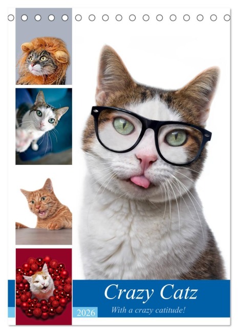 Crazy Catz. (Tischkalender 2026 DIN A5 hoch), CALVENDO Monatskalender - Thorsten Nilson
