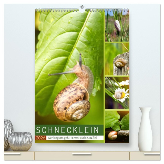 Schnecklein (hochwertiger Premium Wandkalender 2026 DIN A2 hoch), Kunstdruck in Hochglanz - Sabine Löwer