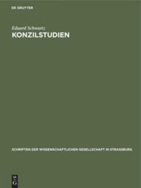 Konzilstudien - Eduard Schwartz