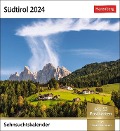 Südtirol Sehnsuchtskalender 2024. Reise-Kalender mit Urlaubsfeeling für den Schreibtisch. Südtirols schönste Ausblicke in einem Postkarten-Fotokalender. Auch zum Aufhängen - 
