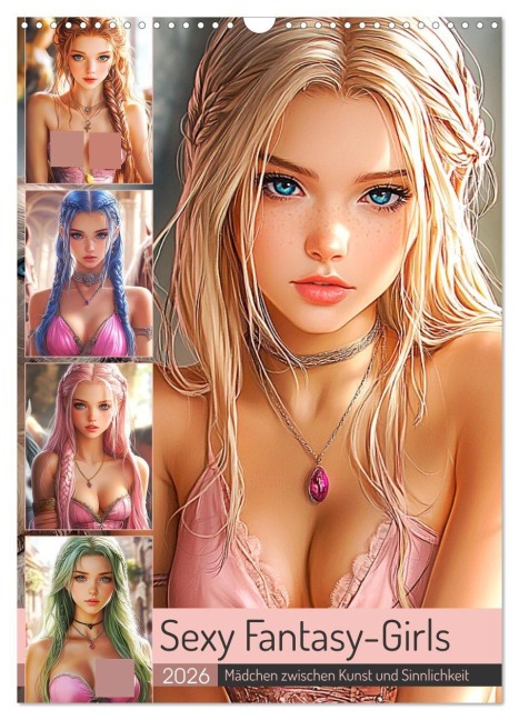 Sexy Fantasy-Girls. Mädchen zwischen Kunst und Sinnlichkeit (Wandkalender 2026 DIN A3 hoch), CALVENDO Monatskalender - Rose Hurley