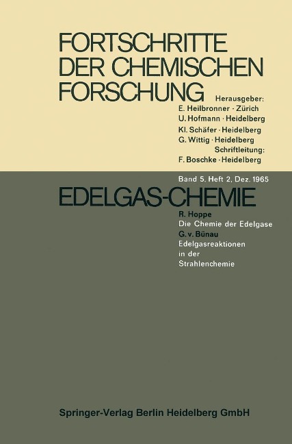 Edelgas-Chemie - R. Hoppe G. V. Bünau