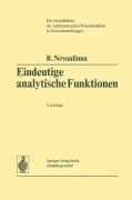 Cover-Bild zum Titel 'Eindeutige Analytische Funktionen' von 'Rolf Nevanlinna'