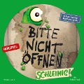 Cover-Bild zum Titel 'Bitte nicht öffnen - Hörspiele 2: Schleimig! Das Hörspiel' von 'Charlotte Habersack'