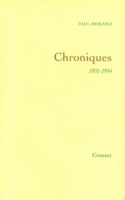 Chroniques - Paul Morand
