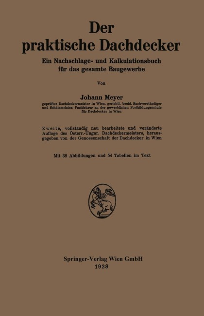 Der praktische Dachdecker - Johann Meyer
