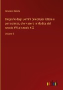 Cover-Bild zum Titel 'Biografie degli uomini celebri per lettere e per iscienze, che vissero in Modica dal secolo XVI al secolo XIX' von 'Giovanni Renda'