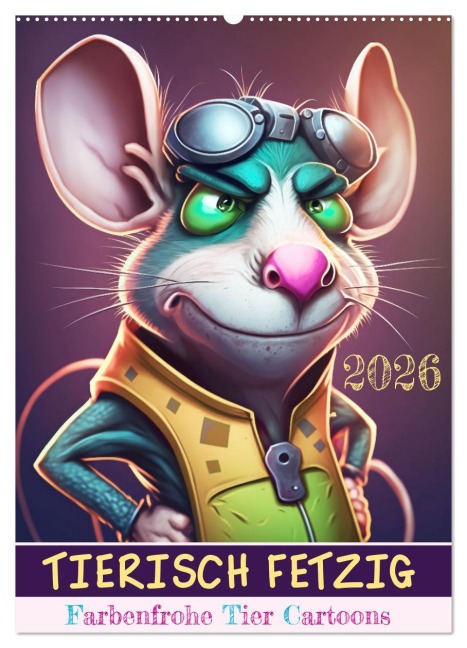 Tierisch fetzig (Wandkalender 2026 DIN A2 hoch), CALVENDO Monatskalender - (c)DigitalDreamweaver (c)DigitalDreamweaver