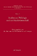 Cover-Bild zum Titel 'Studien zur Philologie und zur Musikwissenschaft' von ''