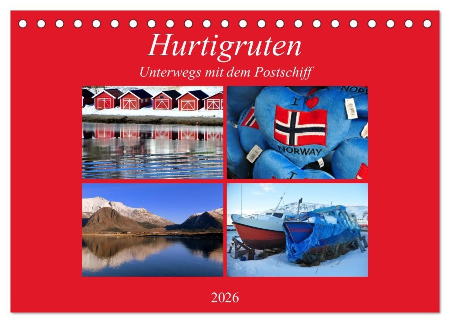 Hurtigruten - Unterwegs mit dem Postschiff (Tischkalender 2026 DIN A5 quer), CALVENDO Monatskalender - Pia Thauwald