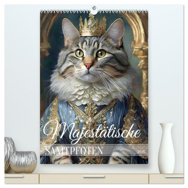 Majestätische Samtpfoten (hochwertiger Premium Wandkalender 2026 DIN A2 hoch), Kunstdruck in Hochglanz - Fotodesign Verena Scholze