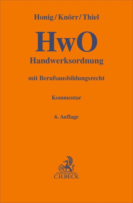 Handwerksordnung. HwO - 