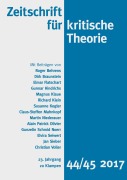 Cover-Bild zum Titel 'Zeitschrift für kritische Theorie, Heft 44/45' von ''