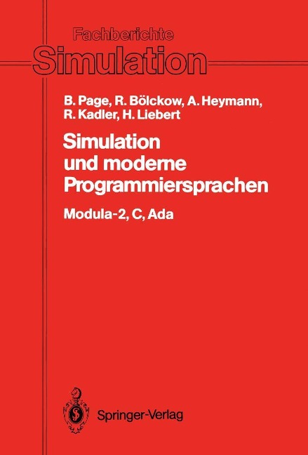Simulation und moderne Programmiersprachen - Bernd Page, Rolf Bölckow, Andreas Heymann, Ralf Kadler, Hansjörg Liebert