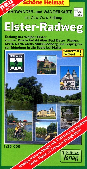 Elsterradweg Radwander- und Wanderkarte 1 : 35 000 - 