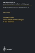 Cover-Bild zum Titel 'Anwendbarkeit von Umweltschutzverträgen in der Antarktis' von 'Niels Krüger'