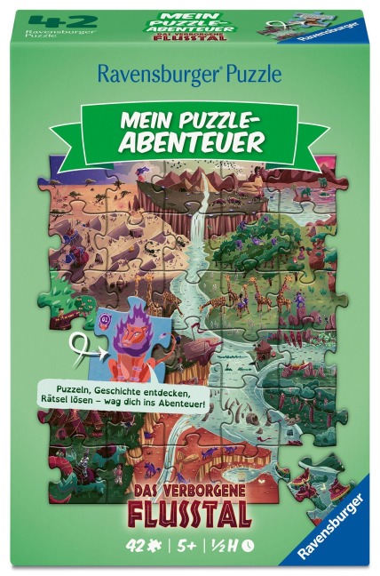 Kinderpuzzle 42 Teile - Mein Puzzle-Abenteuer: Das verborgene Flusstal - 