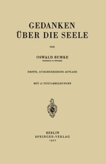 Gedanken über die Seele - Oswald Bumke
