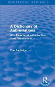 Cover-Bild zum Titel 'A Dictionary of Abbreviations' von 'Eric Partridge'