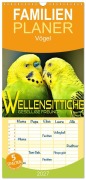 Cover-Bild zum Titel 'Familienplaner 2027 - Wellensittiche - gesellige Freunde mit 5 Spalten (Wandkalender, 21 x 45 cm) CALVENDO' von 'Renate Utz'
