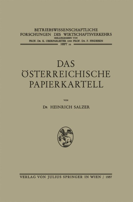 Das Österreichische Papierkartell - Heinrich Salzer