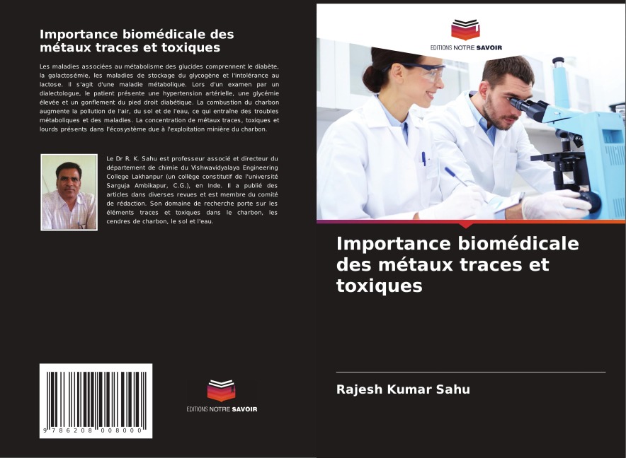 Importance biomédicale des métaux traces et toxiques - Rajesh Kumar Sahu