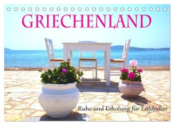 Cover-Bild zum Titel 'Griechenland Ruhe und Erholung für Entdecker (Tischkalender 2026 DIN A5 quer), CALVENDO Monatskalender' von 'Klaus Scholz'