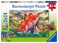Ravensburger Kinderpuzzle 05179 - Wilde Urzeittiere - 2x24 Teile Puzzle für Kinder ab 4 Jahren - 