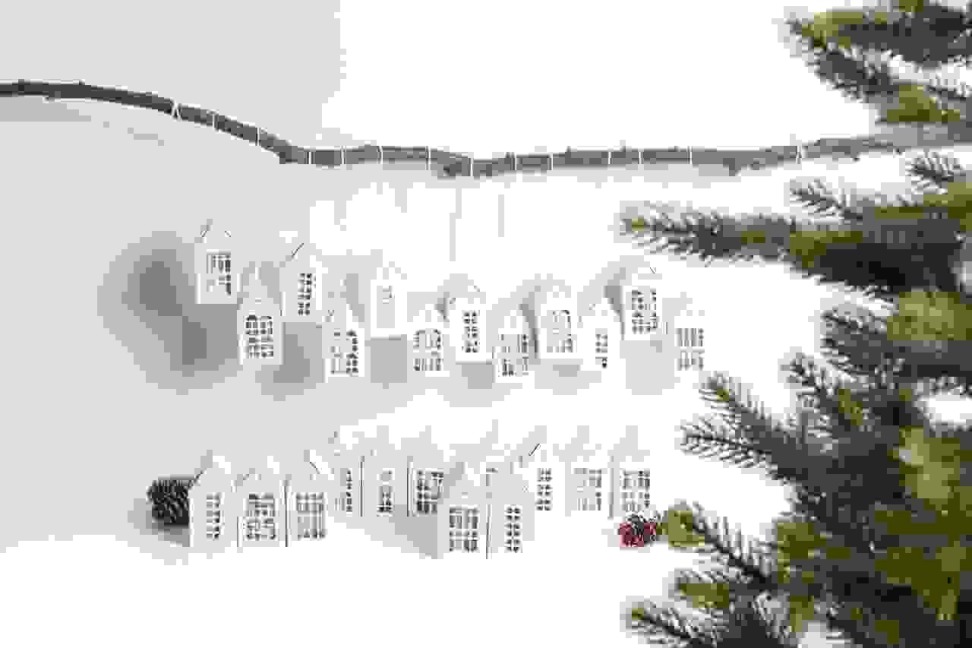 Adventskalender Papphäuser,24 Stk., 9x4,5x4,5cm, FSC MIX - 