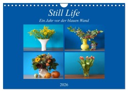 Still Life - Blumen vor der blauen Wand (Wandkalender 2026 DIN A4 quer), CALVENDO Monatskalender - Hans Will