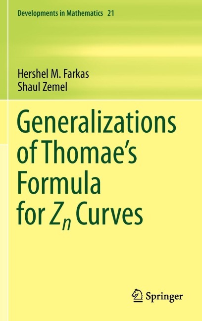 Generalizations of Thomae's Formula for Zn Curves - Hershel M Farkas, Shaul Zemel