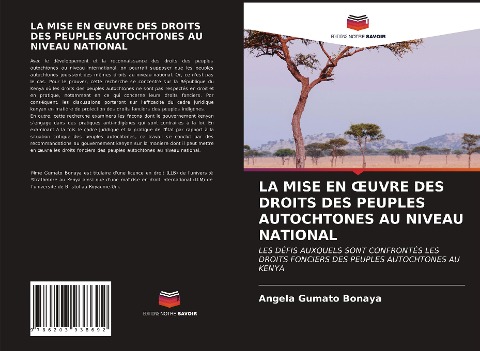 LA MISE EN ¿UVRE DES DROITS DES PEUPLES AUTOCHTONES AU NIVEAU NATIONAL - Angela Gumato Bonaya